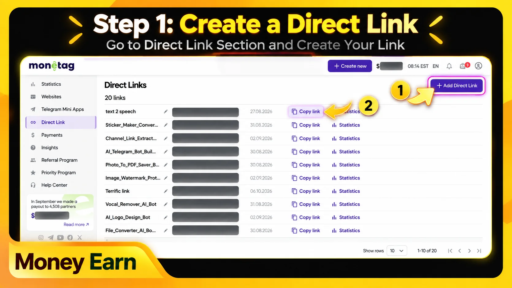 Direct Link Monetization